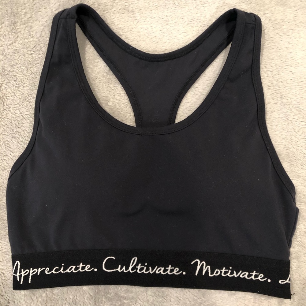 Gently used BuffBunny sports bra black small